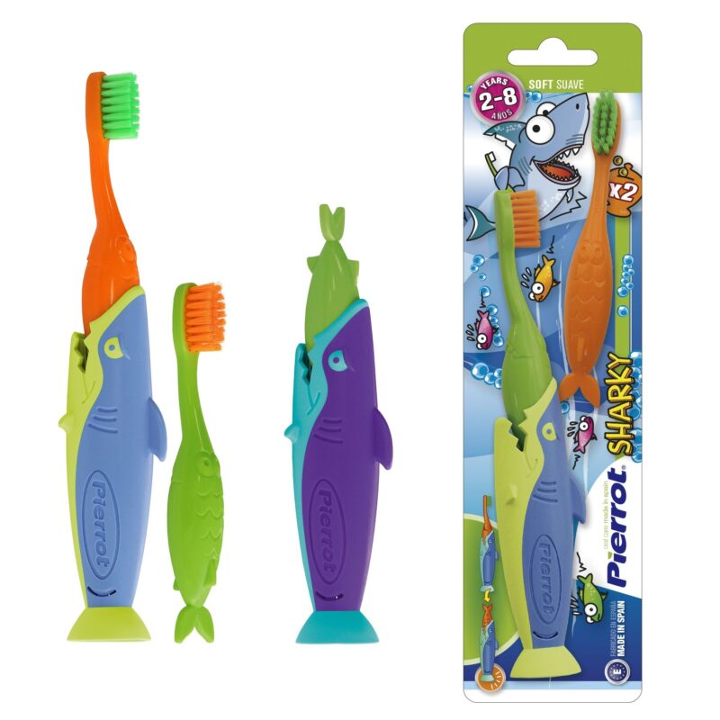 Pierrot SHARKY Дитяча Зубна щітка Акула з 2 змінними щіточками