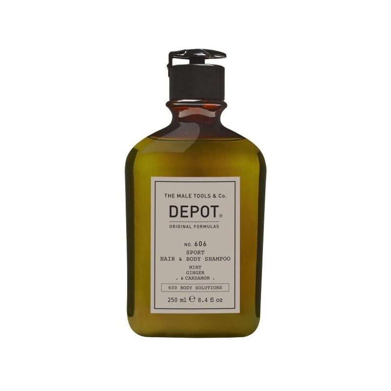 Depot Sport 606 Шампунь освіжаючий для волосся і тіла, 250мл