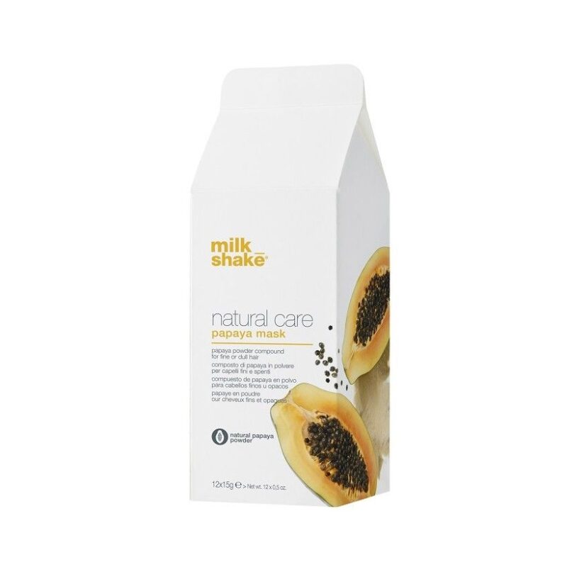 milk_shake natural care papaya mask Папаєвий порошок для тонкого або тьмяного волосся, 15г*№12