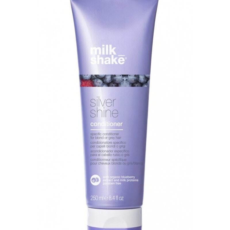 milk_shake silver shine conditioner Спеціальний кондиціонер для освітленого або сивого волосся, 250мл