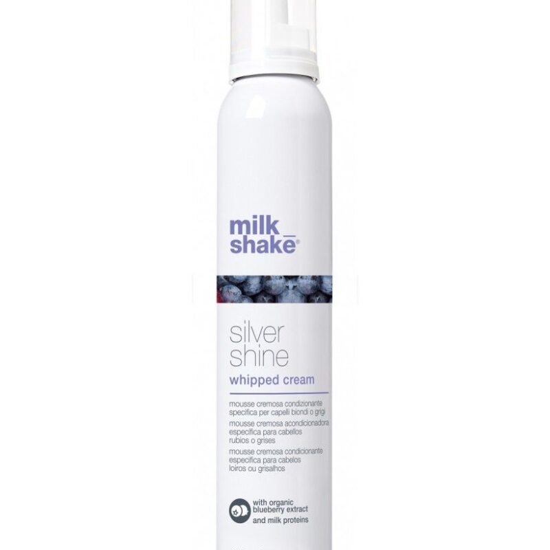 milk_shake silver shine whipped cream Кондиціонуюча крем-піна для світлого і сивого волосся, 200мл