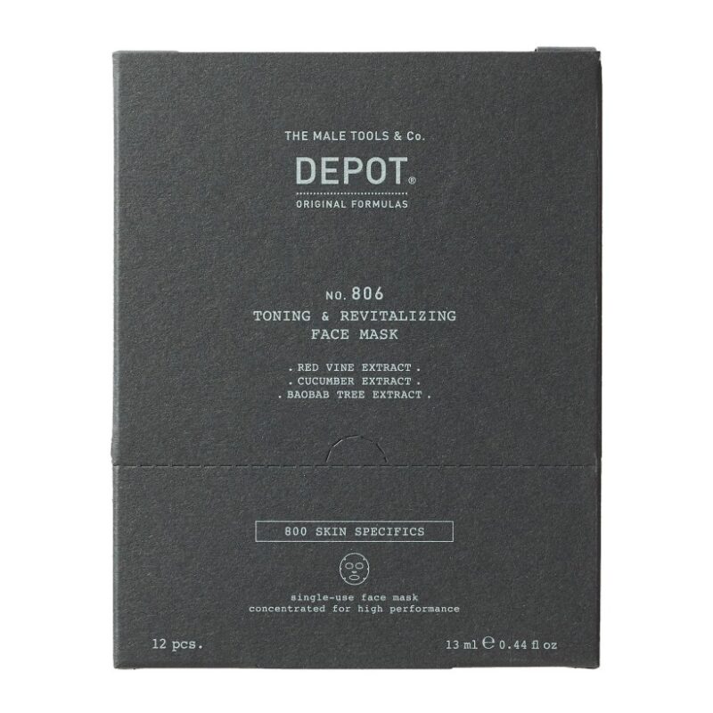 Depot 806 Тонізуюча і відновлююча маска для обличчя, №12*13мл