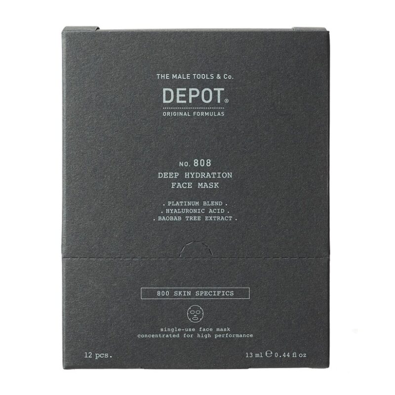 Depot 808 Глибоко зволожуюча, пом'якшуюча і відновлююча маска, №12*13мл